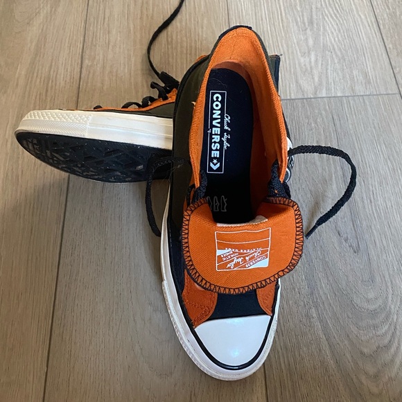 7.5 Converse Chuck Taylor Court Reimagined 70 Olive Orange - Picture 7 of 8